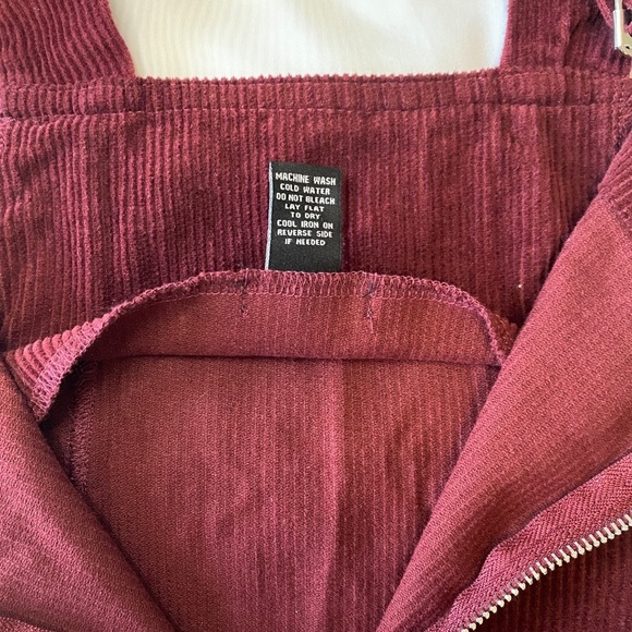 Justify Maroon Corduroy Overall Dress Y2k Inspired- Size Large - Picture 7 of 7